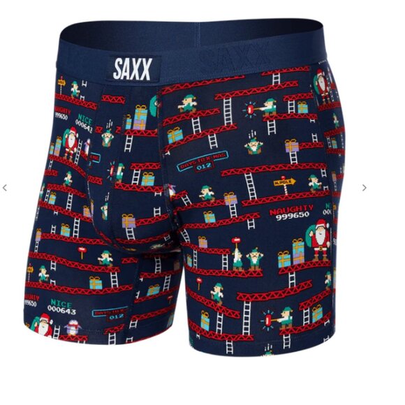 SAXX VIBE Christmas Boxer Briefs “Santa's Workshop” - Picture 1 of 4